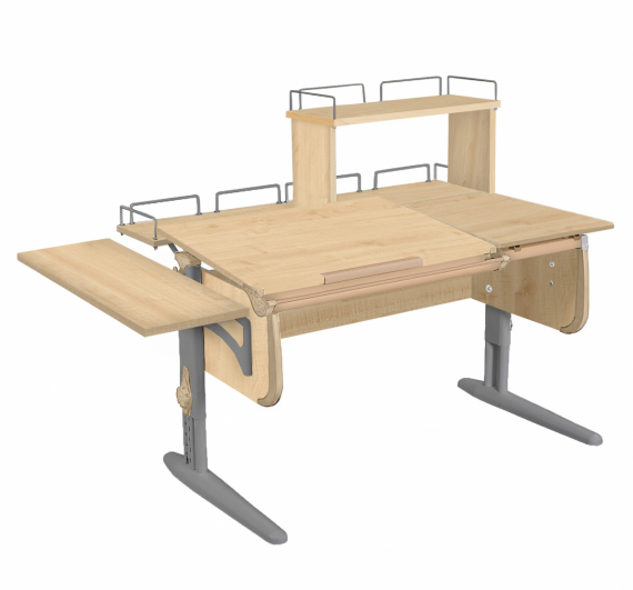 парта дэми  сут-25-02д1 120см раздельная с двумя приставками и надстройкой Дэми СУТ-25-02Д1